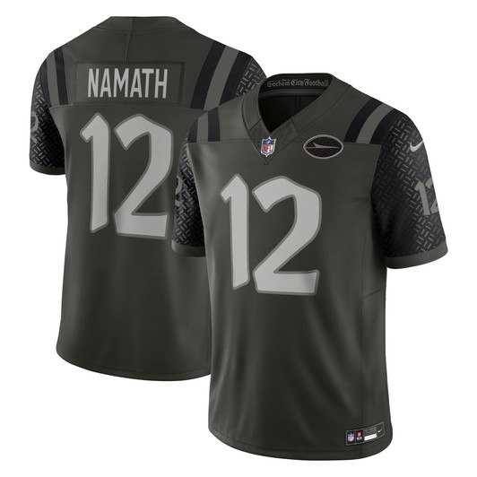 [FULLY STITCHED] New York Jets Joe Namath Gotham Green 2025 Rivalries Collection Limited Football Jersey 