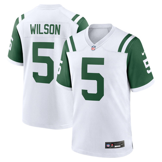 [FULLY STITCHED] New York Jets Garrett Wilson White Classic Alternate Limited Football Jersey 