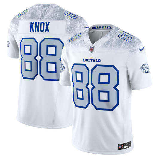 [FULLY STITCHED] Buffalo Bills Dawson Knox White 2025 Rivalries Collection Limited Football Jersey 