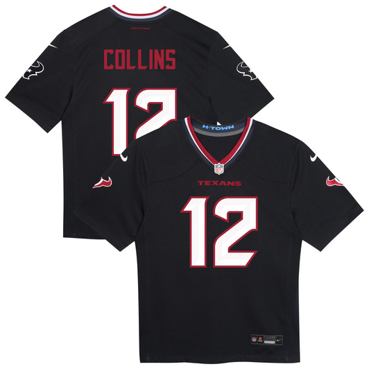 [FULLY STITCHED] Houston Texans Nico Collins Navy Style 2 Limited Football Jersey 