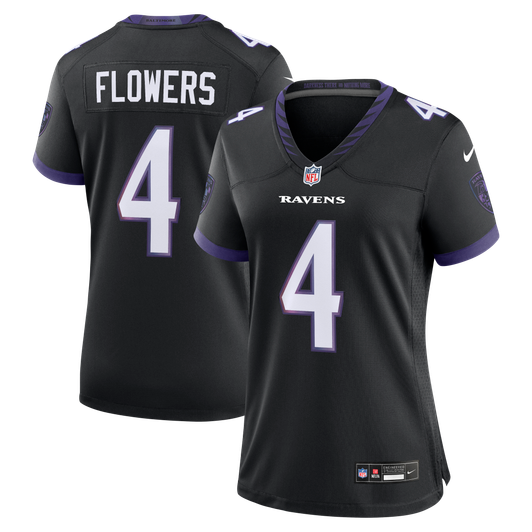 [FULLY STITCHED] Baltimore Ravens Zay Flowers Black Alternate Limited Football Jersey 