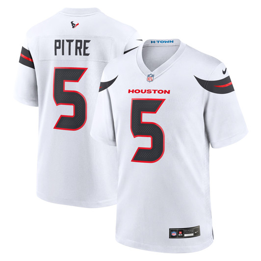 [FULLY STITCHED] Houston Texans Jalen Pitre White Limited Football Jersey 