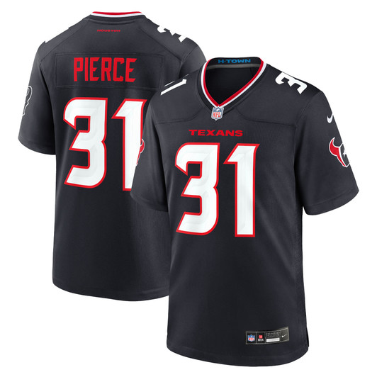 [FULLY STITCHED] Houston Texans Dameon Pierce Navy Style 2 Limited Football Jersey 