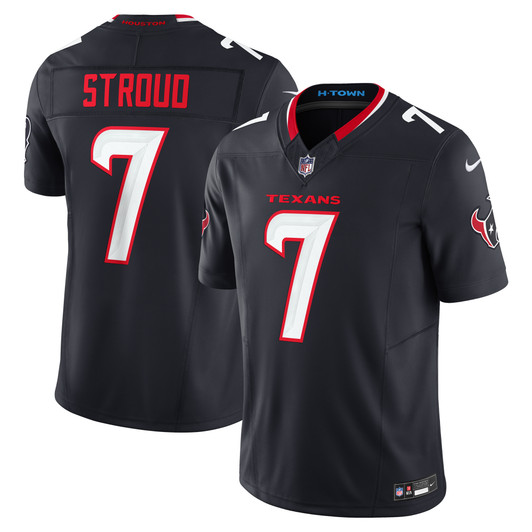 [FULLY STITCHED] Houston Texans CJ Stroud Navy Style 4 Limited Football Jersey 