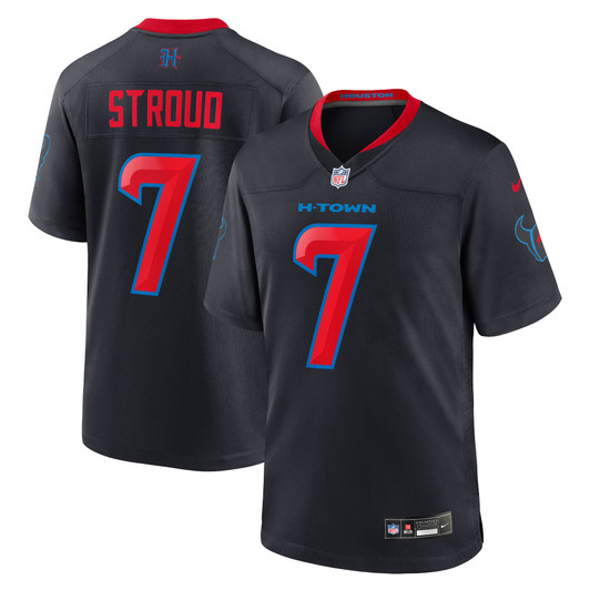 [FULLY STITCHED] Houston Texans CJ Stroud Navy 2nd Alternate Limited Football Jersey 