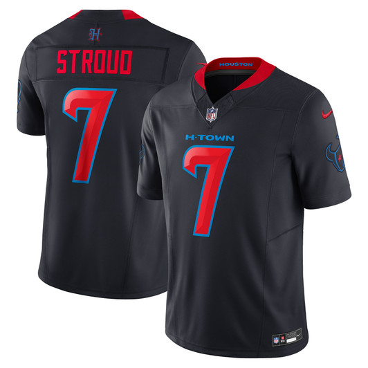 [FULLY STITCHED] Houston Texans CJ Stroud Navy 2nd Alternate Style 2 Limited Football Jersey 