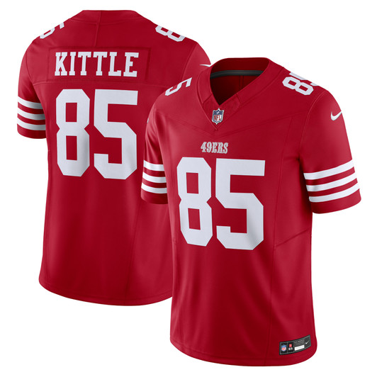 [FULLY STITCHED] San Francisco 49ers George Kittle Scarlet Style 2 Limited Football Jersey 