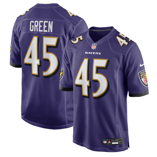 [FULLY STITCHED] Baltimore Ravens Mike Green Purple Limited Football Jersey 