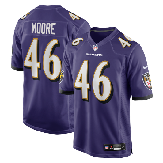 [FULLY STITCHED] Baltimore Ravens Nick Moore Purple Style 2 Limited Football Jersey 