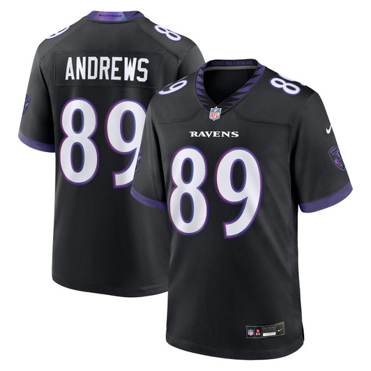 [FULLY STITCHED] Baltimore Ravens Mark Andrews Black Alternate Limited Football Jersey 