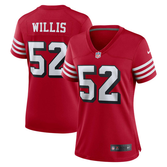 [FULLY STITCHED] San Francisco 49ers Patrick Willis Scarlet Alternate Style 2 Limited Football Jersey 