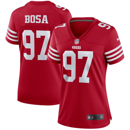 [FULLY STITCHED] San Francisco 49ers Nick Bosa Scarlet Style 3 Limited Football Jersey 