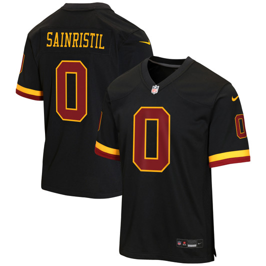 [FULLY STITCHED] Washington Commanders Mike Sainristil Black Hail Raiser Alternate Limited Football Jersey 