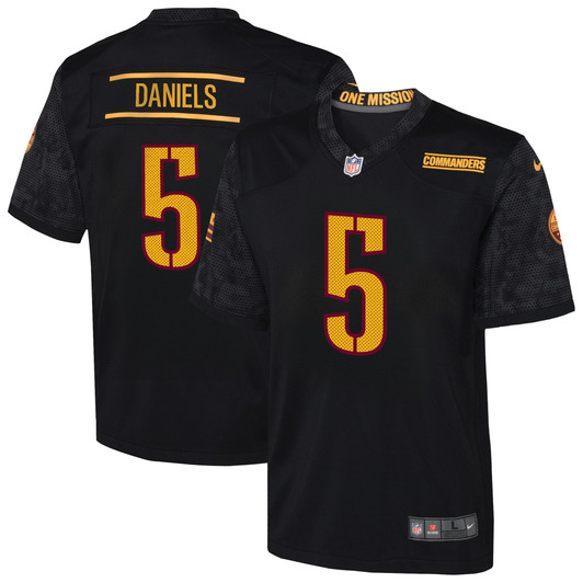 [FULLY STITCHED] Washington Commanders Jayden Daniels Black Alternate Style 2 Limited Football Jersey 