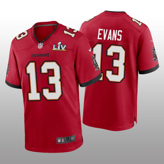 [FULLY STITCHED] Tampa Bay Buccaneers Mike Evans Red Super Bowl LV Limited Football Jersey 