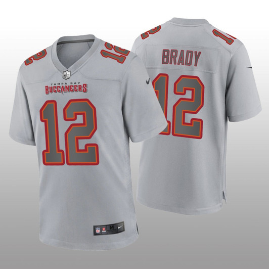 [FULLY STITCHED] Tampa Bay Buccaneers Tom Brady Gray Atmosphere Limited Football Jersey 