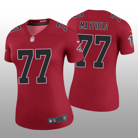 [FULLY STITCHED] Atlanta Falcons Jalen Mayfield Red Color Rush Limited Football Jersey 