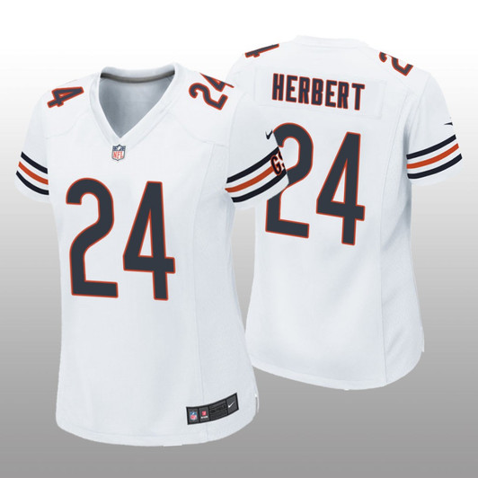 [FULLY STITCHED] Chicago Bears Khalil Herbert White Limited Football Jersey 