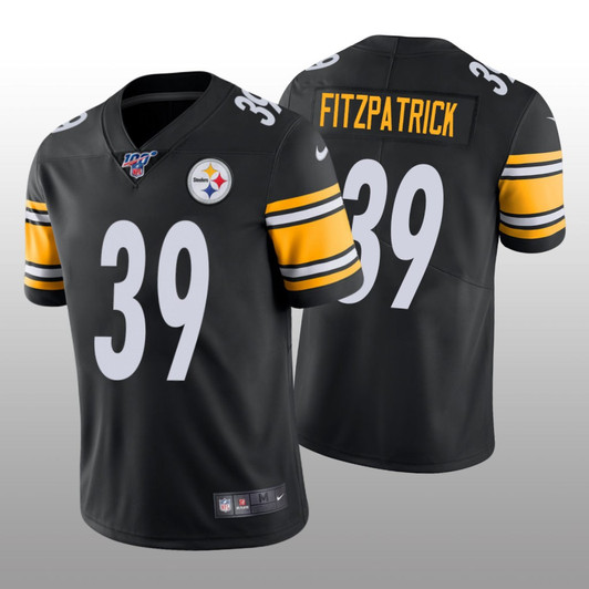 [FULLY STITCHED] Pittsburgh Steelers Minkah Fitzpatrick Black 100th Season Limited Football Jersey 