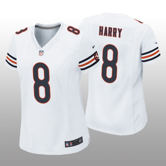 [FULLY STITCHED] Chicago Bears NKeal Harry White Limited Football Jersey 