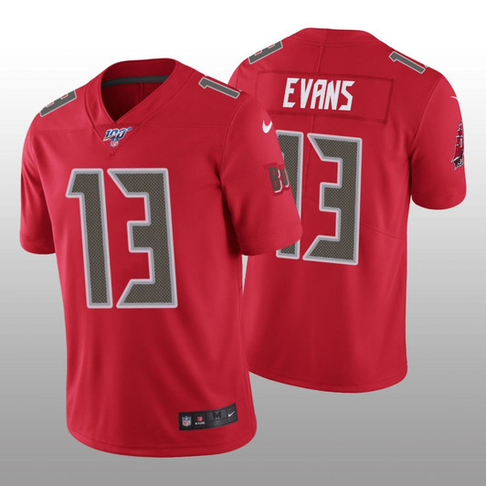 [FULLY STITCHED] Tampa Bay Buccaneers Mike Evans Red 100th Season Limited Football Jersey 