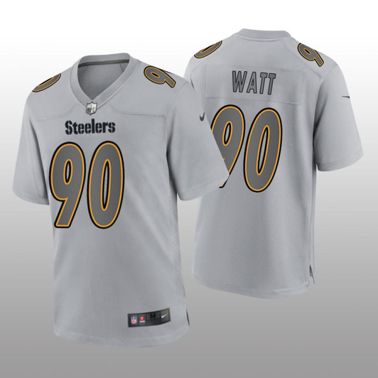 [FULLY STITCHED] Pittsburgh Steelers TJ Watt Gray Atmosphere Limited Football Jersey 