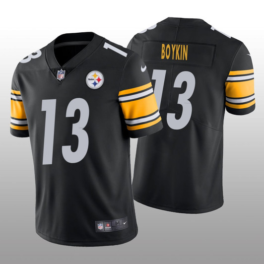 [FULLY STITCHED] Pittsburgh Steelers Miles Boykin Black Limited Football Jersey 