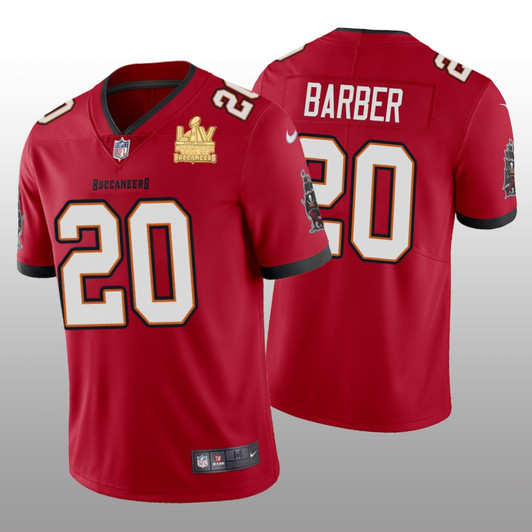 [FULLY STITCHED] Tampa Bay Buccaneers Ronde Barber Red Super Bowl LV Champions Limited Football Jersey 