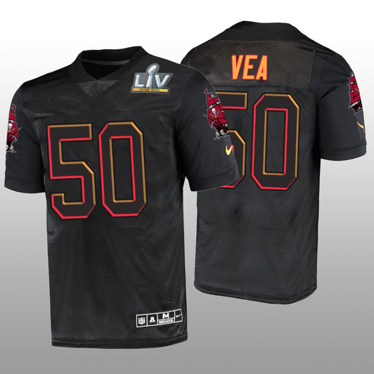 [FULLY STITCHED] Tampa Bay Buccaneers Vita Vea Black Super Bowl LV Style 2 Limited Football Jersey 