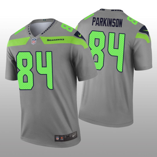 [FULLY STITCHED] Seattle Seahawks Colby Parkinson Gray Inverted Limited Football Jersey 