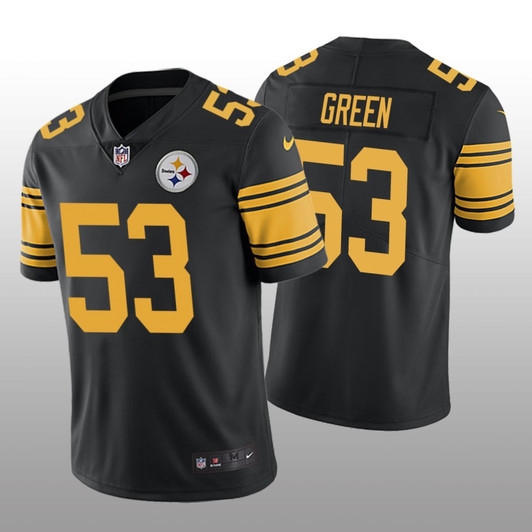 [FULLY STITCHED] Pittsburgh Steelers Kendrick Green Black Color Rush Limited Football Jersey 
