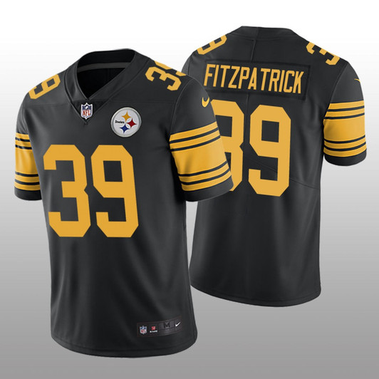 [FULLY STITCHED] Pittsburgh Steelers Minkah Fitzpatrick Black Color Rush Limited Football Jersey 