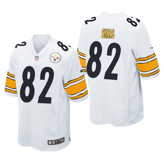 [FULLY STITCHED] Pittsburgh Steelers Steven Sims White Limited Football Jersey 
