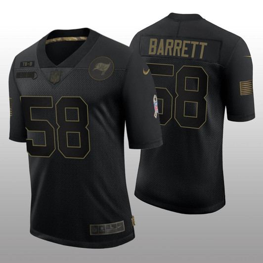 [FULLY STITCHED] Tampa Bay Buccaneers Shaquil Barrett Black Salute To Service Limited Football Jersey 