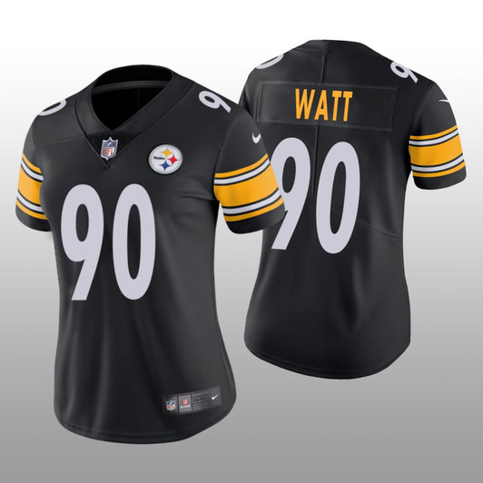 [FULLY STITCHED] Pittsburgh Steelers TJ Watt Black Style 10 Limited Football Jersey 