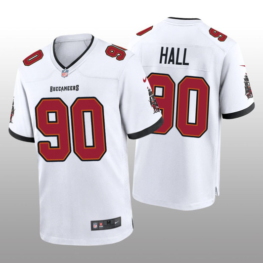 [FULLY STITCHED] Tampa Bay Buccaneers Logan Hall White Limited Football Jersey 