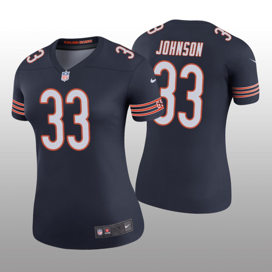 [FULLY STITCHED] Chicago Bears Jaylon Johnson Navy Color Rush Limited Football Jersey 
