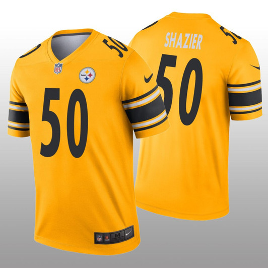 [FULLY STITCHED] Pittsburgh Steelers Ryan Shazier Gold Inverted Limited Football Jersey 