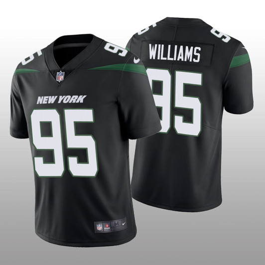 [FULLY STITCHED] New York Jets Quinnen Williams Black Draft Style 2 Limited Football Jersey 