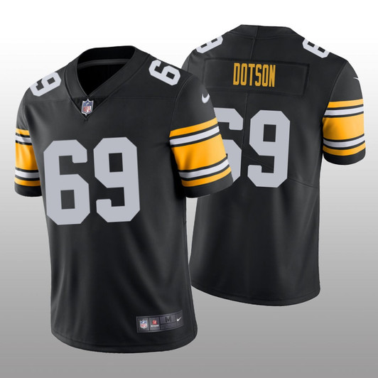 [FULLY STITCHED] Pittsburgh Steelers Kevin Dotson Black Style 4 Limited Football Jersey 