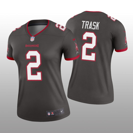 [FULLY STITCHED] Tampa Bay Buccaneers Kyle Trask Pewter Limited Football Jersey 