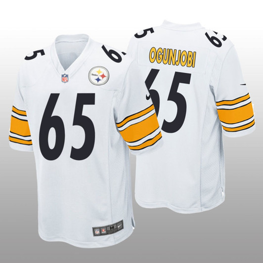 [FULLY STITCHED] Pittsburgh Steelers Larry Ogunjobi White Style 2 Limited Football Jersey 