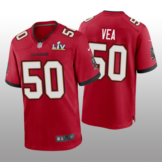 [FULLY STITCHED] Tampa Bay Buccaneers Vita Vea Red Super Bowl LV Limited Football Jersey 
