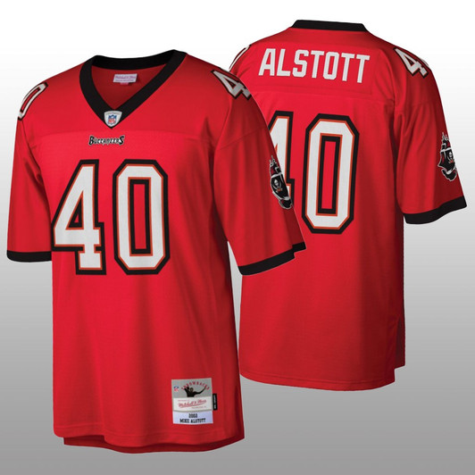 [FULLY STITCHED] Tampa Bay Buccaneers Mike Alstott Red Vintage Limited Football Jersey 