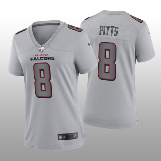[FULLY STITCHED] Atlanta Falcons Kyle Pitts Gray Atmosphere Limited Football Jersey 