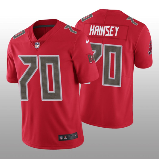 [FULLY STITCHED] Tampa Bay Buccaneers Robert Hainsey Red Color Rush Style 2 Limited Football Jersey 