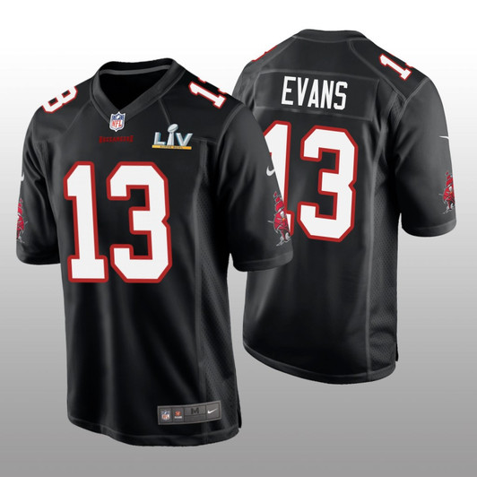 [FULLY STITCHED] Tampa Bay Buccaneers Mike Evans Black Super Bowl LV Style 2 Limited Football Jersey 