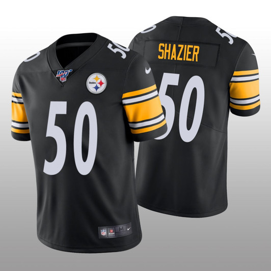 [FULLY STITCHED] Pittsburgh Steelers Ryan Shazier Black 100th Season Limited Football Jersey 