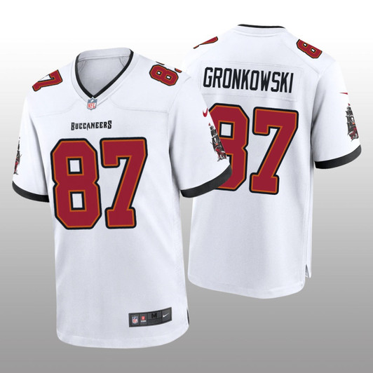 [FULLY STITCHED] Tampa Bay Buccaneers Rob Gronkowski White Limited Football Jersey 