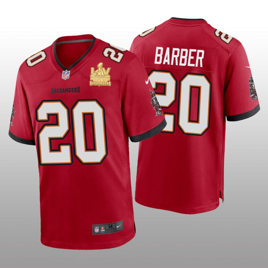 [FULLY STITCHED] Tampa Bay Buccaneers Ronde Barber Red Super Bowl LV Champions Style 2 Limited Football Jersey 